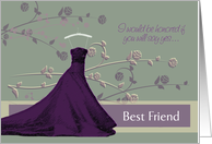 Floral Elegance Best Friend Maid of Honor Invitation card