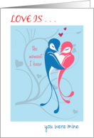 Two Love Birds The moment I Knew Valentine card