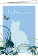 Garden butterflies Kitty Sympathy card
