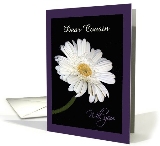 Plum Border & white gerbera daisy Custom Title for Flower... (1038155)