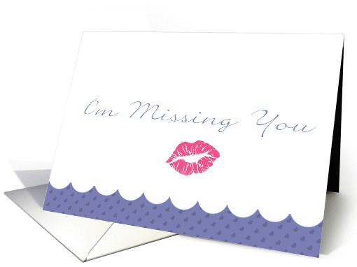 I'm Missing You pink kiss card (1039491)