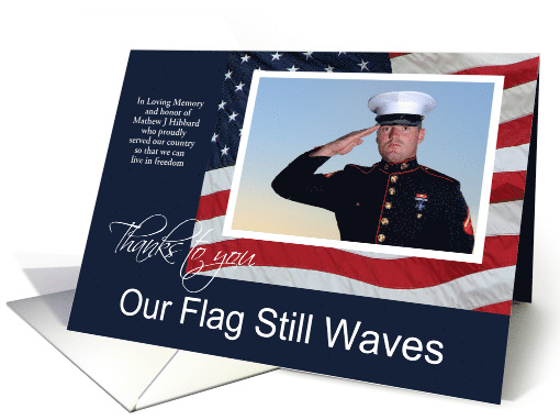 Memorial Day Flag Photo card (1048219)