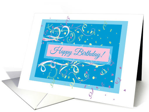Happy Birthday Streamers and Confetti card (1081992)