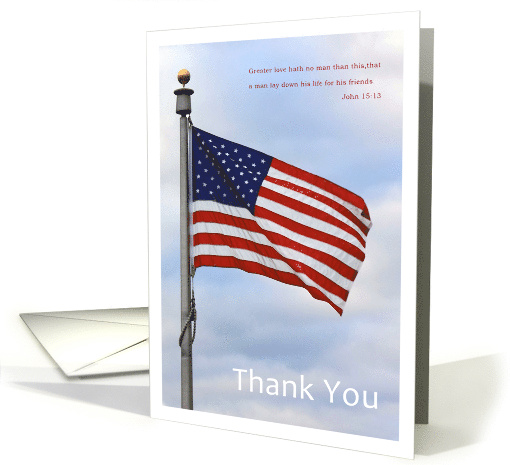 No Greater Love Thank You Veterans Day card (1109028)