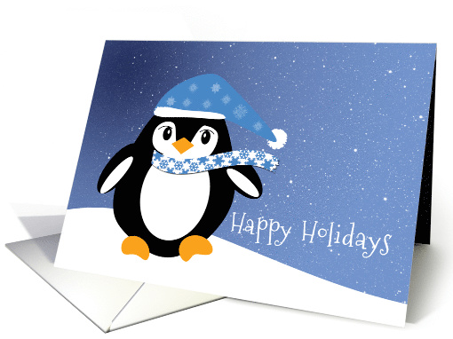 Happy Holidays Penguin card (1200510)