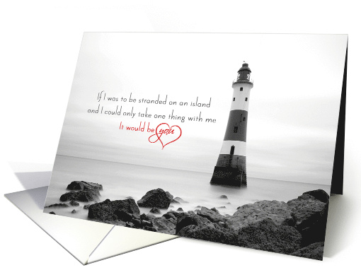 Stranded On An Island With You Valentine's Day card (1212234)