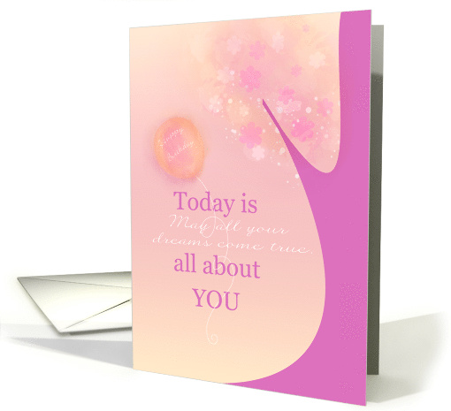 Balloon and Tree Today is all about you Birthday card (1311294)