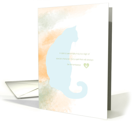 A Distinct Personality cat sympathy card (1369660)