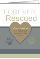Pet Rescue Thank You card