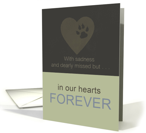 Death of Family Dog announcement card (1369840)