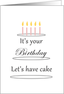 It’s Your Birthday Let’s have cake card
