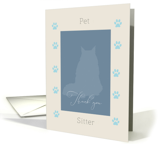 Thank You Cat Pet Sitter card (1613932)