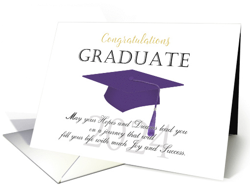 2024 PURPLE CAP Congratulations HS Graduate card (1684904)