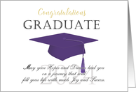 2024 PURPLE CAP Congratulations HS Graduate card