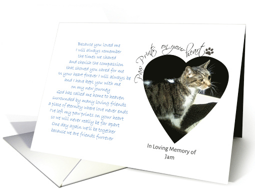 Paw Prints On Your Heart Pet Sympathy card (1709390)