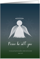 Peace Be With You Angel and Scripture New Year 2025 card