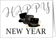 2023 Happy New Year Black Hats card