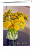 Yellow Birthday Bouquet for Mom card