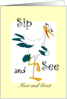 Stork Sip and See Meet and Greet card