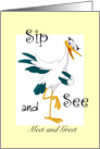 Stork Sip and See Meet and Greet card