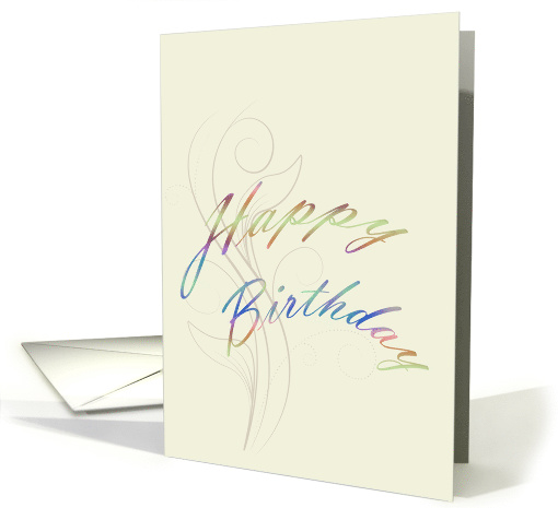 Colorful Happy Birthday card (454591)