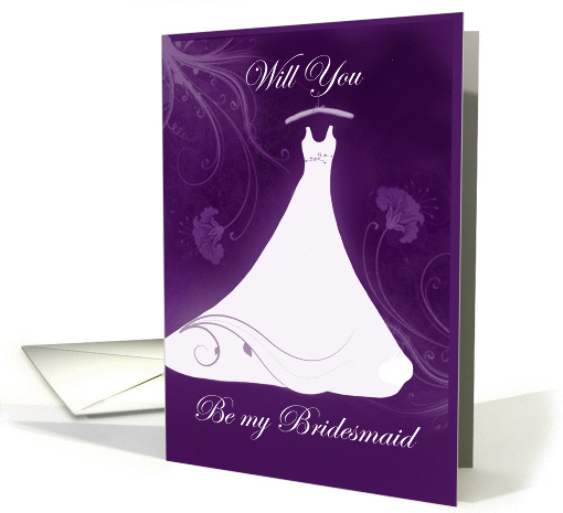 Violet be my bridesmaid card (475869)