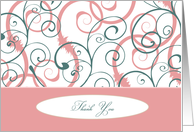 Pink WhimsyThank You card