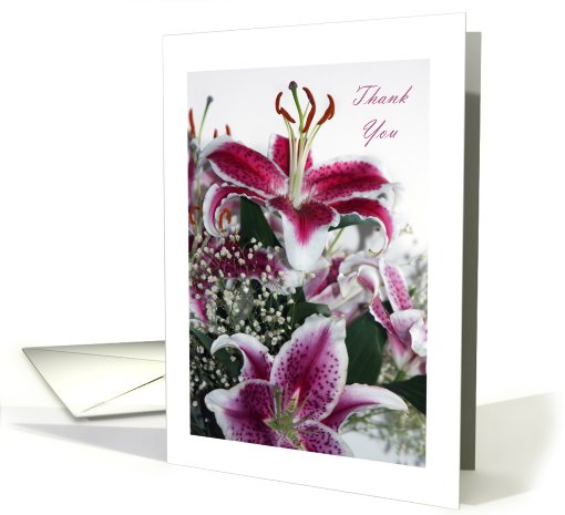 Thank You Pink Lillies card (479290)