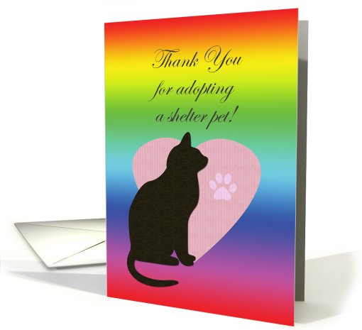 Shelter cat adoption Thank You card (551475)