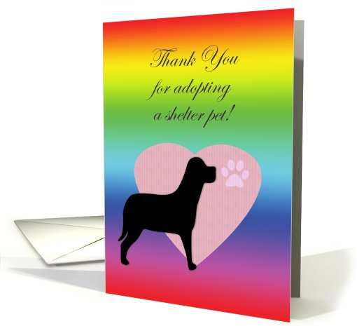 Shelter dog adoption Thank You card (555838)
