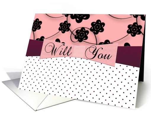 Bridesmaid Fancy floral card (581645)