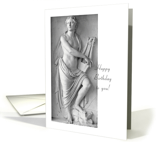 Birthday Serenade 'Greek Statue' card (632878)