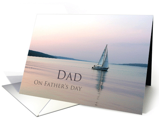 Sailboat Sunset Dad on Father's Day card (640352)