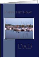 Sailboats Happy Birthday ’DAD’ card