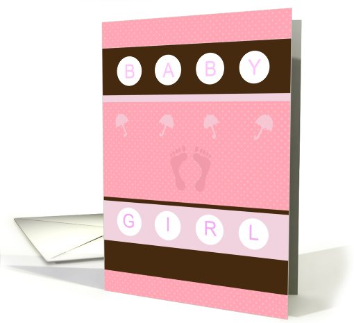 Footprints Baby Girl Shower Invite card (716431)