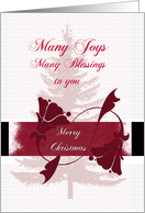 Many Joys Many Blessings Merry Christmas card