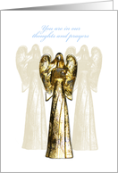 Angels, You are in Our thoughts and prayers card