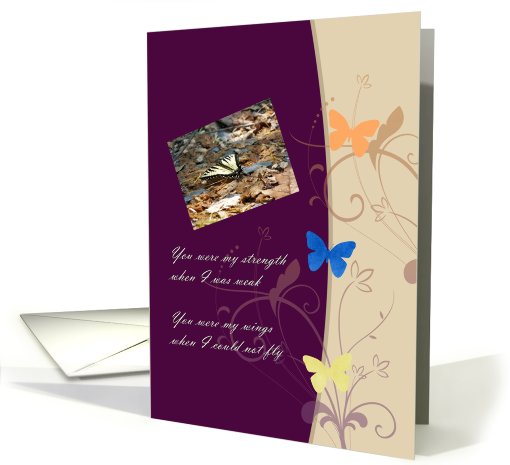 ButterfliesThank You for being supportive card (751150)