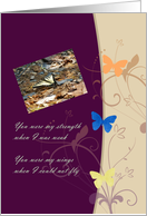ButterfliesThank You for being supportive card