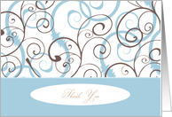 Powder Blue Whimsy Thank You card