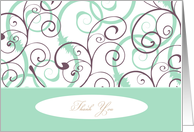 Mint Whimsy Thank You card