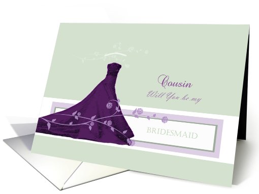 Touch of Spring COUSIN Bridesmaid Invitation card (769313)