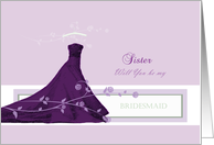 PreciousSISTERBridesmaid Invitation card