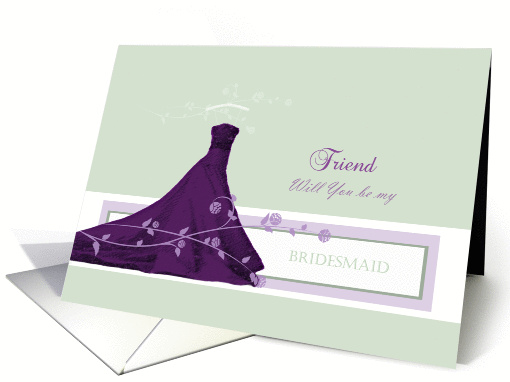 A touch of springFRIENDBridesmaid Invitation card (769326)