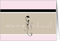Pink EleganceBridesmaid Invitation card