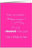 ’I am a Bride To Be’ Save The Date card