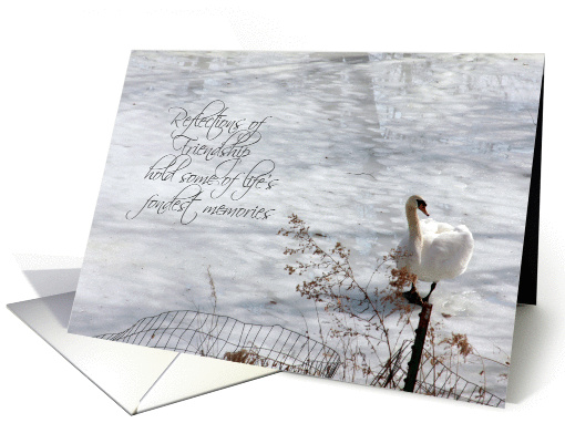 Winter Swan Reflections of Friendship Note card (778408)