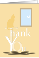 Cat Tree Thank You Pet Sitter card