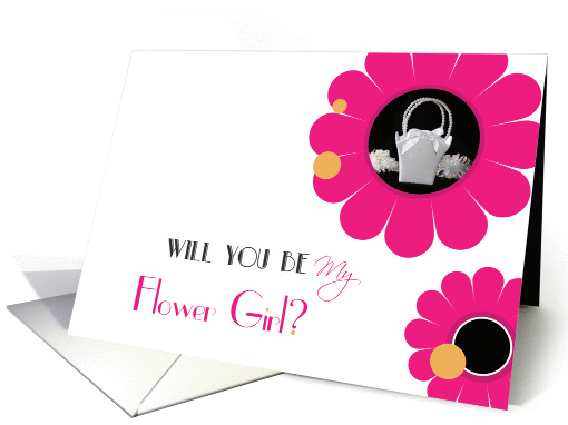 NIECE Flower Girl Invitation Pink Petals card (873583)