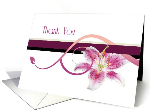 Stargazer Lily Thank You card (900270)